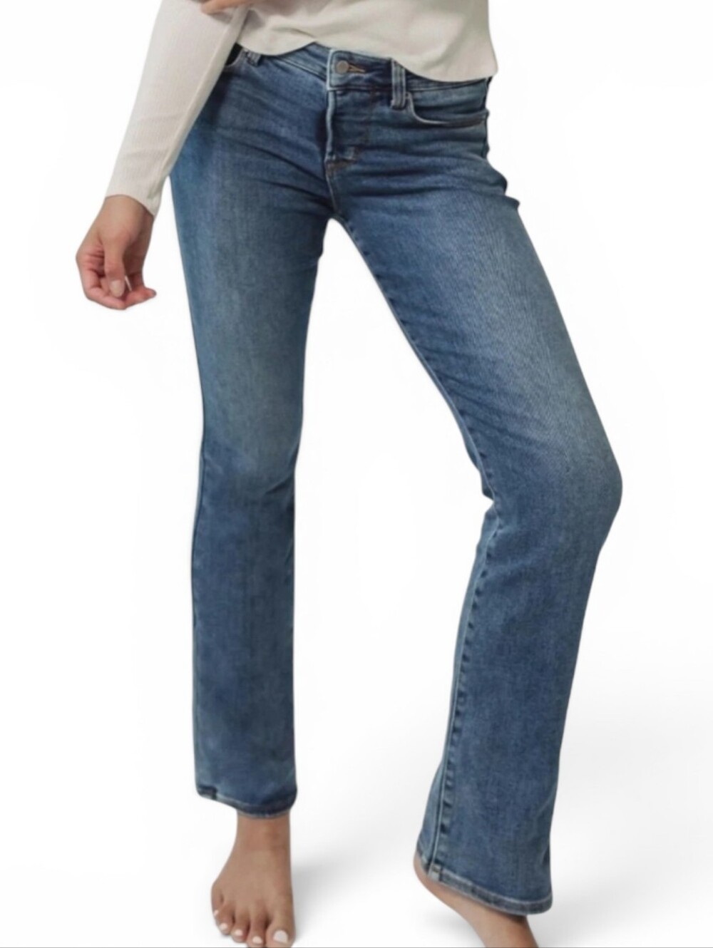 Blanqi Denim Postpartum Support Bootcut Jeans Blue Maternity Size 6 S M 28x30